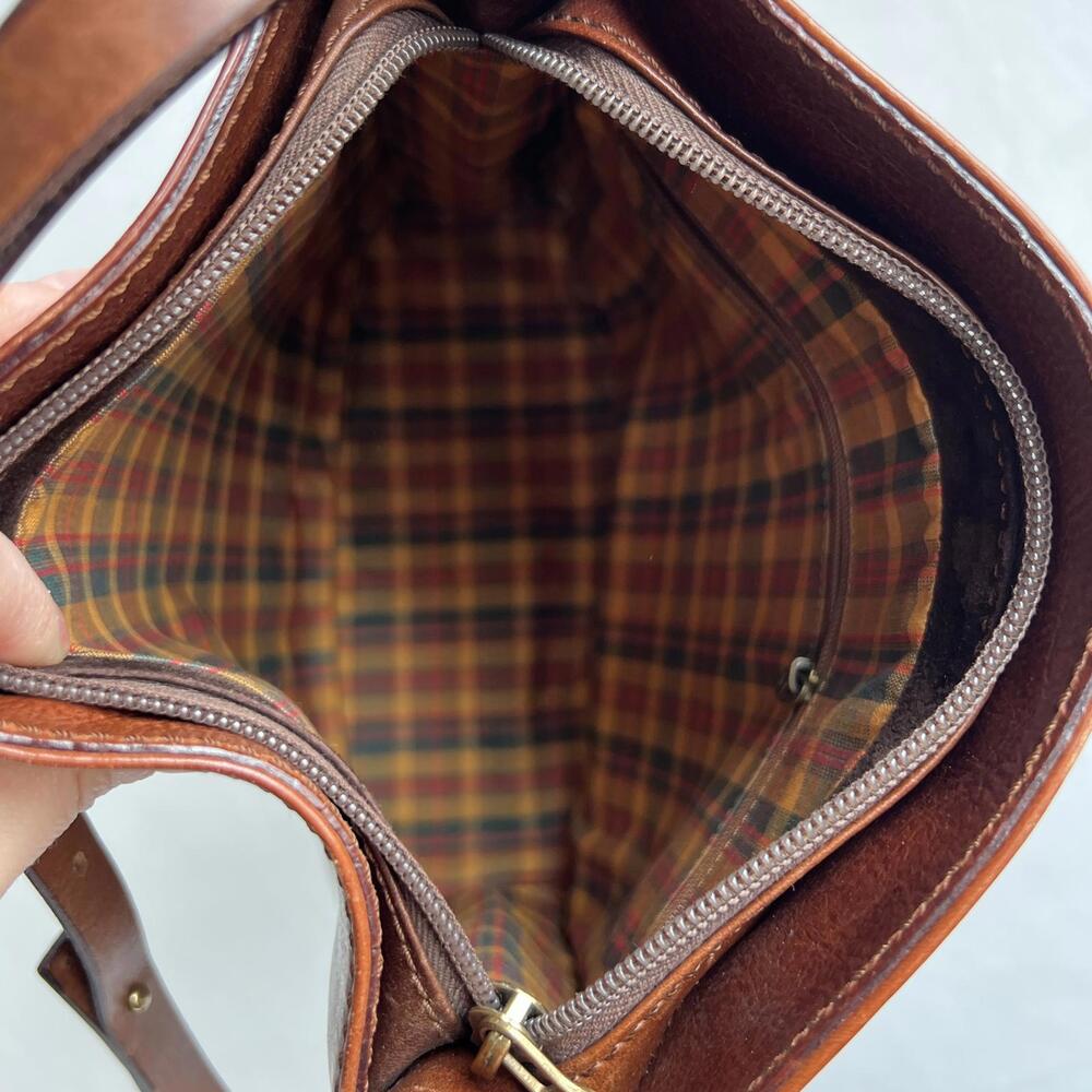 The Bridge Brown Leather Crossbody Bag Italian Academia Quiet Luxury Prep Purse - Picture 6 of 15